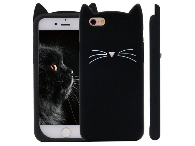 ETUI FUTERAŁ SILIKON OBUDOWA iPhone 7 8 KOT KOTEK