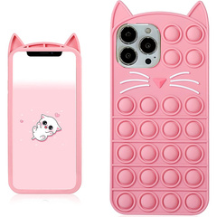ETUI DO IPHONE 13 OBUDOWA COVER POKROWIEC FUTERAŁ PLECKI RÓŻOWY KOTEK
