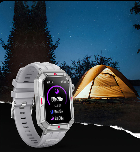 SMARTWATCH ZEGAREK SPORTOWY SMARTBAND AMOLED PULS OPASKA SPORTOWA DAMSKI PL CF26