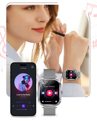 SMARTWATCH WATCH ZEGAREK AMOLED BLUETOOTH ROZMOWY MENU PL DAMSKI SMARTBAND MK88