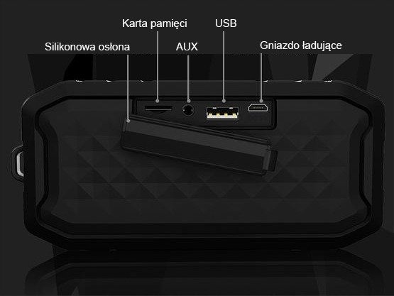 GŁOŚNIK BLUETOOTH Wodoodporny Pyłoszczelny AUX M3