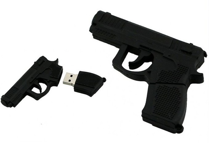 PENDRIVE USB SZYBKI FLASH DRIVE ULTRA PAMIĘĆ ZAWIESZKA PREZENT PISTOLET 8GB