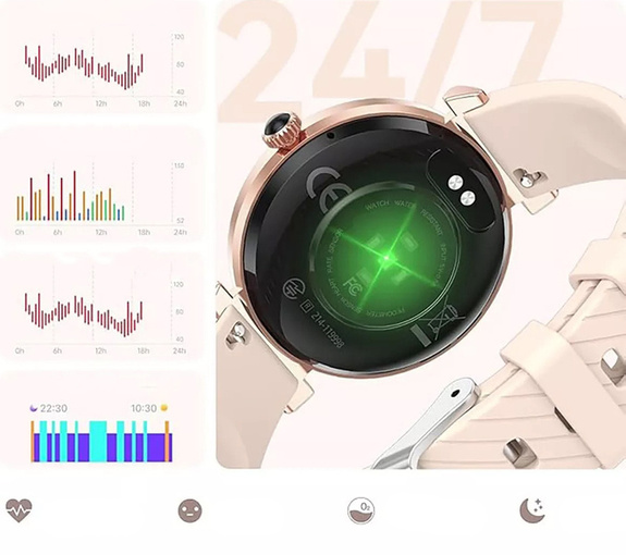 SMARTWATCH ZEGAREK WATCH MENU PL DAMSKI ROZMOWY SPORT POLSKIE PULS KROKI NX7 PRO