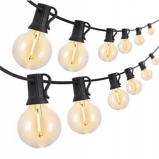 GIRLANDY GIRLANDA LED OGRODOWA NA LAMPKI ŚWIETLNA SOLARNA ŻARÓWKA WODOSZCZELNA ŁAŃCUCH 15M